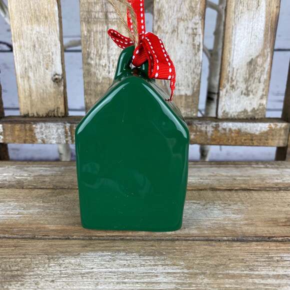 Rae Dunn Green “XMAS” Mini Birdhouse Ornament - Picture 5 of 7